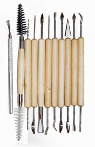 11pc Double-Sided Pottery Tool Set in Resealable Pouch