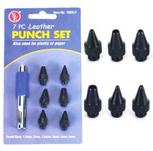 7 Pc Leather Punch Set 1.5mm,2,2.5,3,4,5mm
