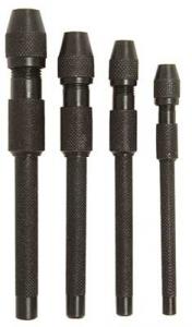4pc Pin Vise Set , High CArbon Steel Size 0.0mm to 4.8mm