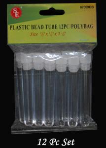 12pc Plastic Bead Tube Set