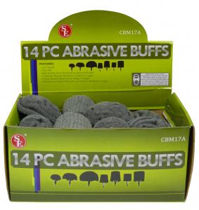 14 Pc Abrasive Buffs Display
