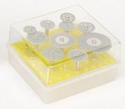 10pc Mini Diamond Wheel Set in Plastic Box