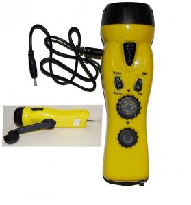 4-in-1 Dynamo Light & AM/FM Emergency Radio with Antenna(Yellow)