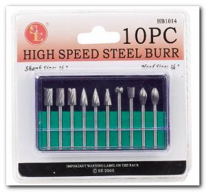 (OS)10pc High Speed Steel Burrs,1/8