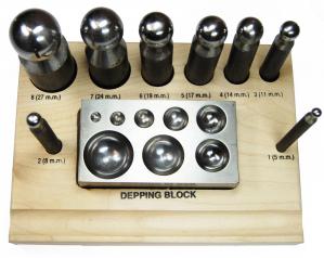 10pc Dapping Block & Punch Set