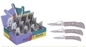 (OS) 12pc Display- Stainless Steel Pocket Knives (4 Pcs Ea- 2.5