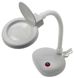 3.5X Illuminated White MagnifierTable Lamp