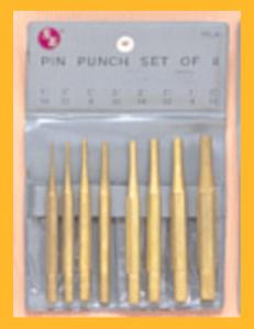 8Pc Brass Pin Punch Set,Sizes: 1/16
