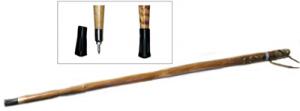 Wooden Walking/Hiking Stick with Flower Carving (Length: 60)