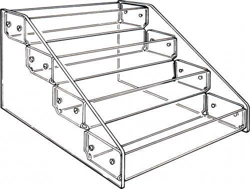 4-tier w/one compartment tray system