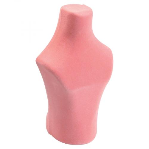 Flocked Small Plastic Bust - Pink