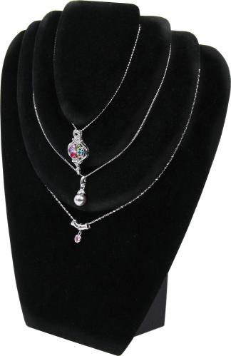 Necklace easel display--  Black velvet
