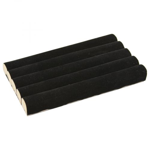 Velvet ring slot foam (3-section) - Black