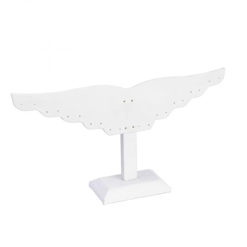Earring Display Wing - White faux leather