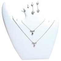 SM. Necklace stand - White faux leather