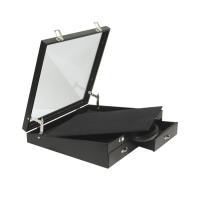 (93-C3 1PCS) Glass top show case w/two drawer