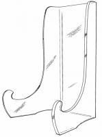 Double Bend Easel -  3 H x 2-3/8 W x 2-1/4 D