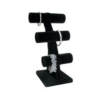 3-Tier Bracelet Bar Display- White faux leather