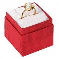 Mixed assorted pastel color ring box w/white foam