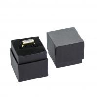 Matte black  ring box w/black  foam