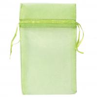 Organza drawstring pouch (Neon Green)-2 3/4
