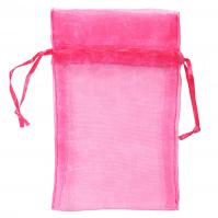 Organza drawstring pouch (Neon Pink) -1 3/4
