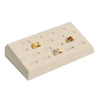 RING (18-slot) tray - natural linen beige