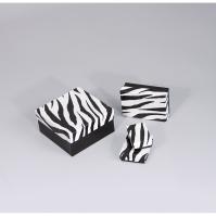 Cotton filled box(zebra)3 3/4x 3 3/4x 2