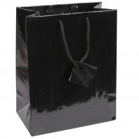 Shopping Tote (Glossy-black)-4 3/4x2 1/2x6 3/4