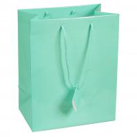 Shopping Tote (Glossy-Teal blue)-4 x 2 3/4 x 4 1/2