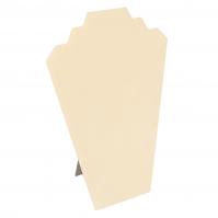 2-Necklace cardboard stand-beige faux suede