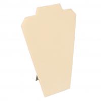 Necklace cardboard stand - beige faux suede