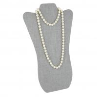 LG. Necklace stand - grey linen 1/2