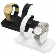2-Watch Stand (White Leather )- 5 3/8
