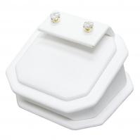Octagonal EARRING display - All white