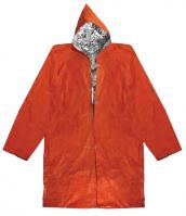 Aluminum Coated Insulated Poncho Orange Non-Woven Overall Length: 5ft