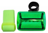 5 LED Water Resistant Green Safety Flasher with Arm & Bike Attachm