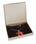 Pre-Wrapped Necklace box-SILVER 6 1/8x5 1/8x1 1/4