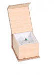 paper ring box- burlap 2 1/8