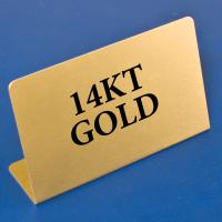 (14KT) Mini showcase sign - Goldtone