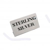 (Sterling Silver) Mini showcase sign - Silvertone