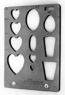 Gem Template - Miscellaneous shapes - Metal - Single - Red