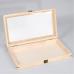 Full-size wooden case with glass top -natural wood 1